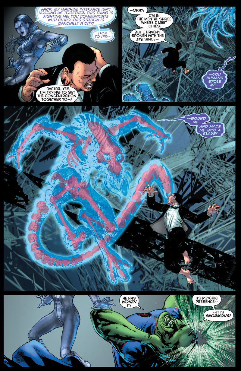 Illustration for article titled Martian Manhunter gets a psychic headache in this sneak peek of DC Comics' Stormwatch